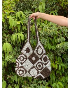 Crochet Granny Square Tote Bag Kit - Digital Pattern
