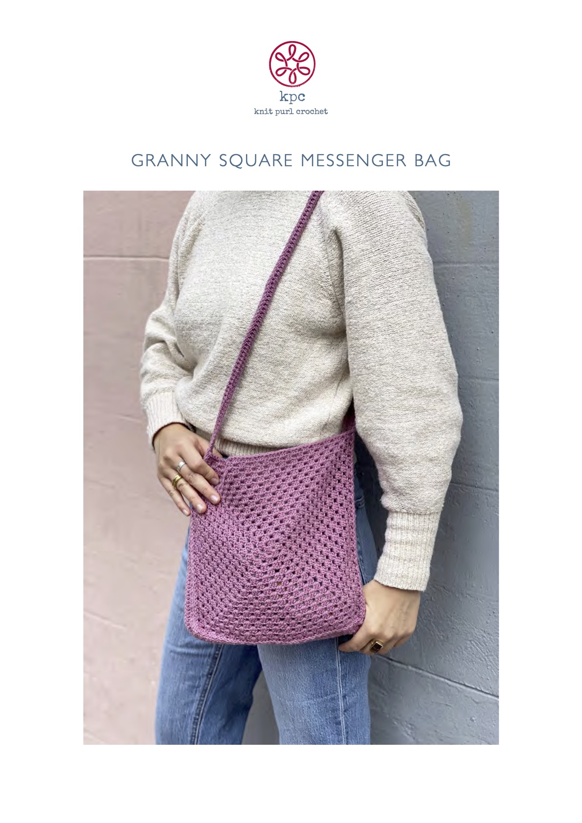 Granny Square Messenger Bag